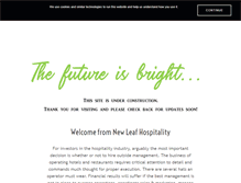 Tablet Screenshot of newleafhospitality.com